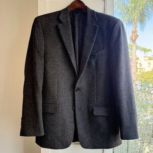 Lauren Ralph Lauren Lacrosse Dark Heathered Grey Light-Weight Wool Jacket